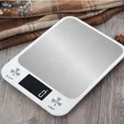ANYGLEAM White Stainless Kitchen Scale 15Kg Accurate Measure Electronic Portable Digital Display