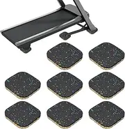 uxcell 8 Pcs Treadmill Mat Pads, 4x4x0.6 High Density Foam Anti Vibration Pad Sound Proof Floor Mat Exercise Equipment Mat for Carpet Protect Noise Reduction Home Gym, Mixed Color