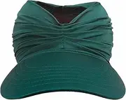 [Generic] Water Hats Beach Visor Cap with Wide Brim Packable Summer Sport Ponytail Sun Cap Fashion Summer Hat Women