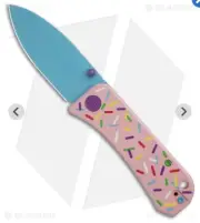 WE Knife Co Blade HQ Exclusive Dessert Warrior Banter - Pink G10 - Blue S35VN