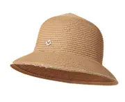 C36 Ladies Dome Straw Woven Wide-brimmed Summer Satin Big Brim Monochrome Breathable Sunscreen Fisherman Hat Holiday Beach Hat