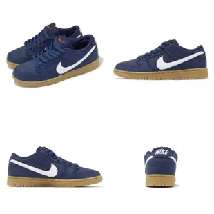 【NIKE 耐吉】滑板鞋 SB Dunk Low Pro 男鞋 女鞋 藍 白 Navy Gum 皮革 膠底 氣墊 板鞋(FJ1674-400)