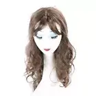 Long Curly Wig Light Brown Long Wavy Wig For Daily Styling