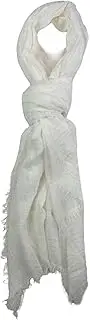 [Humble Hilo] Womens woven cotton Bohemian style gauze scarf shawl fringed edge
