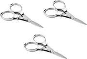YOSADIER 3pcs Portable Fishing Scissors Adjustable Folding Stainless Steel Fishing Tool for Outdoor Activities Lightweight and Durable for Hiking and More Silver