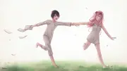 Anime darling in the franxx code016 zero two holding Play Gaming Mat Desk