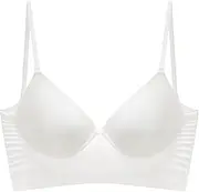 [NSADE] Sexy Bras for Female Lingerie Bralette Invisible Backless Top Women Bra Adhesive Fancy Crop Top Women Underwear (Color : White, Cup Size : Small)