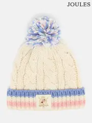 Joules Girls' Hattie Cream Bobble Hat (498472) | $34