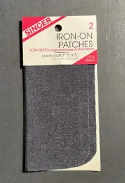 Singer Iron-On Patches 5"X5" 2/Pkg-Denim
