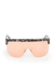 Tortoiseshell Tinted Shield Sunglasses