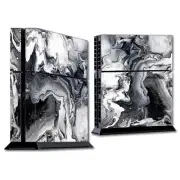 PS4 Playstation console skins decals wrap - Marble White Grey Swirl Beautiful
