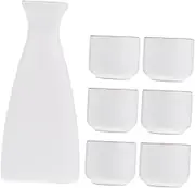 Vaguelly 1Set Elegant Ceramic Sake Cups for Tea Sake Serving with Traditional Design for Home Entertaining and Business