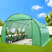 4x3x2M Green Fingers Greenhouse Walk in Green House Tunnel Plant Garden Shed Dome