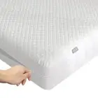 King Size Bamboo Rayon Mattress Protector with Zipper - 100% Waterproof Zippe...