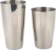 GLOGLOW Cocktail Shaker, 2Pcs 500 800ml Double Cup Design Cocktail Cup Kit Shaker SUS304 Glossy Dishwasher Safe Bar Drink Mixer for Parties Celebrations Cozy Nights in.