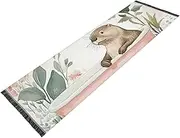 YXYZRMY Bathtub Otter Plant Washable Runner Rug 2’ x 6’ Non Slip Runner Rug for Hallways Entryway Bedroom Floor Carpet Runner- Soft Thin Mat with Rubber Backing for Family Pet