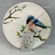 Pier 1 Bird On A Branch/Limb Salad Plates 8.5” Set Of 4 ~ New