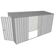 Build-A-Shed 1.2 x 3.7 x 2.0m Skillion Double Sliding Side Door Shed - Zinc