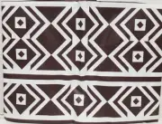 Kitchen Vinyl Tablecloth, 52" x 52" Square (4 people) BROWN & WHITE DESIGN, HS