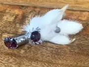 Celtic vintage Taxidermy Scottish Lucky Grouse Foot Brooch secure clasp 8 x 4 cm