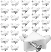 [AGTEHBZ] 30 PCS White Shelf Support Pins Compatible with IKEA Part 101558 (Pax, KOMPLEMENT), Plastic Shelf Support Pegs 5mm for Wardrobe Repair