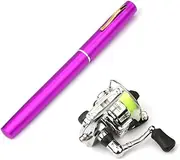 Fishing Gear 1M / 1.4M Pocket Collapsible Fishing Rod Reel Combo Mini Pen Fishing Pole Kit 7 Colors Pen Shape Folded Rod with Reel Wheel