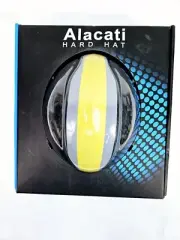 Alacati Carbon Fiber Hard Hat Full Brim with Goggles- Safety Helmet with 6-Point