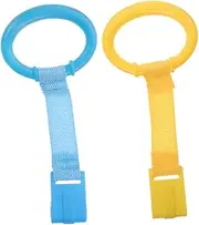 KOMBIUDA Baby Bed Pull Rings 4pcs Set Infant Toddler Walking Exercise Assistant Sturdy Material Easy to Install on Crib