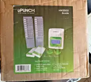 uPunch HN3500 Bundle Time Clock, Cards, Ribbons, Racks, Keys