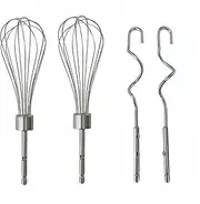 Hand Mixer Beaters Blender Replacement Whisk Hand Mixer Dough Hooks for KitchenAid, Electric Whisk Parts Part Replacement Accessories,4 Pack