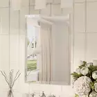 16X24 Beveled Mirror Bathroom Rectangle, Bathroom Vanity Mirror Frameless with 1