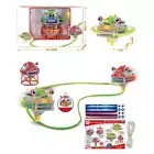 Electronic Steel Wire Walking Wheelbarrow Tumbler Toy Light-up Funny Gyroscope