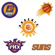Phoenix Suns Edible Image Toppers. Edible Round Pre Cut Stickers.