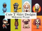 Cute T-shirt Designs Midjourney Prompts, AI Art, Midjourney Prompt