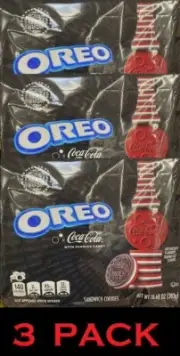 OREO Coca-Cola Cookies With Popping Candy Limited Edition 10.68 oz New - 3 PACK