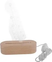 Levemolo Light up Guitar Pick Stand Acrylic Display Rack Pick Holder Night Light Wooden Base Organized Storage