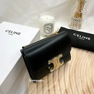 歐美代購 台灣現貨 Celine 凱旋門二合一短夾