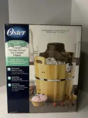 Oster Ice Cream Shop 4-Qt Wood Wooden Bucket Ice Cream Maker Machine - NEW