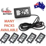 Black Digital LCD Thermometer Home Fridge Freezer Aquarium Fish Tank Temperature