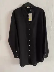 BODEN Black lightweight holiday long-line shirt size 8 NEW.....T1208