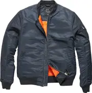 Vintage Industries Westford MA1 Jacket, black-blue, Size M for Men Black Blue