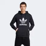 【ADIDAS 愛迪達】TREFOIL HOODY 男款 黑 連帽上衣 長袖上衣 帽T 運動 三葉草 亞規(IM4489)