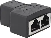 Network Splitter Cable Extender Industrial Elements for Connecting Three Network Cables Into One Black