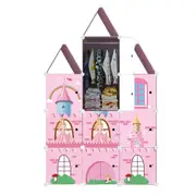 SOGA 10 Cubes DIY Castle Print Portable Wardrobe Divide-Grid Modular Storage Organiser Foldable Closet