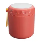 PP Plastic Red Thermal Insulated Food Jar Good Sealing Leakproof Food Grade Material Stainless Steel Soup Cup for Home Office School