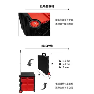 TRENY 購物車 買菜車 折疊購物車送蓋子 菜籃車 手推車 行李車買菜車 加強版