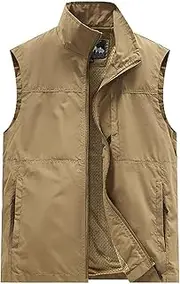 [Generic] Mens Ski Jacket Winter Outdoor Sports Casual Warm Vest Jacket Big And Tall Vests for Men