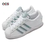 ADIDAS 休閒鞋 SUPERSTAR 經典款 運動 男女鞋 愛迪達 貝殼頭 情侶穿搭 皮革 白 淺綠 GY0977