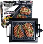 Granitestone Indoor Electric Smoke-Less 16x14" Grill with Cool-Touch Handles NIB
