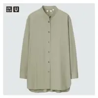 在飛比找蝦皮購物優惠-Uniqlo U系列立領長袖長版襯衫S